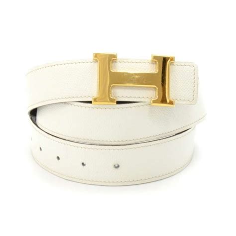 hermes white and black belt.